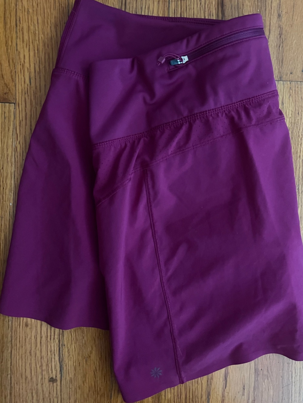 Athleta Plum Active Skort with Zip Pocket